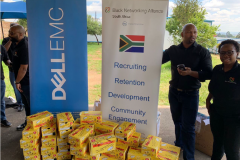 Doug Woolley, Dell Technologies SA General Manager and employee resource group pays it forward, helping Zandspruit Primary School students